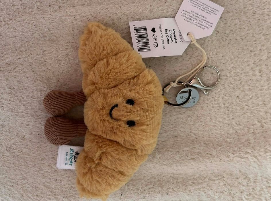 Rogal crossaint croissant brelok jellycat bag charm prezent