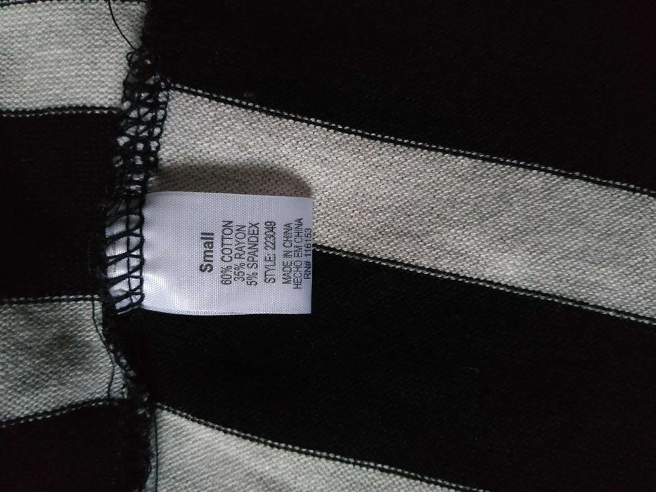Kardigan w biało-czarne paski S/M