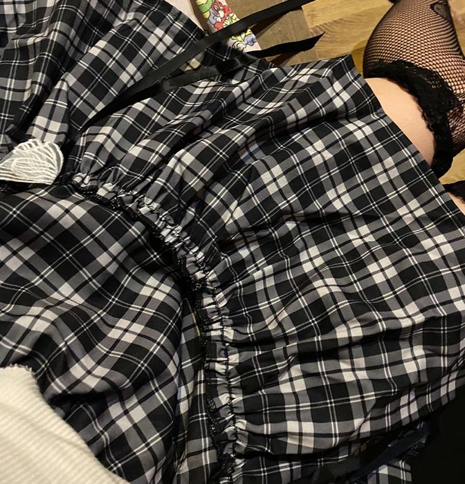 Мила готична клітчата спідниця в стилі лоліта