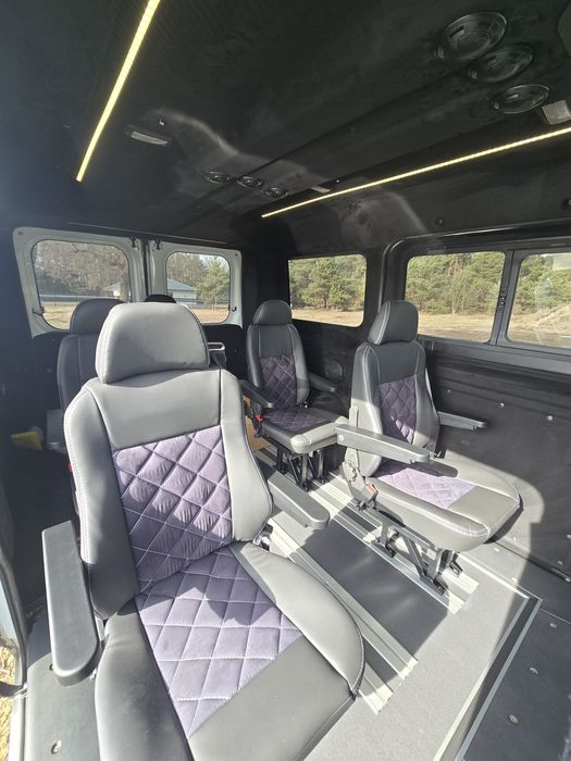 Zabudowa busa VIP dodatkowe fotele homologacja Klimatyzacja szyby