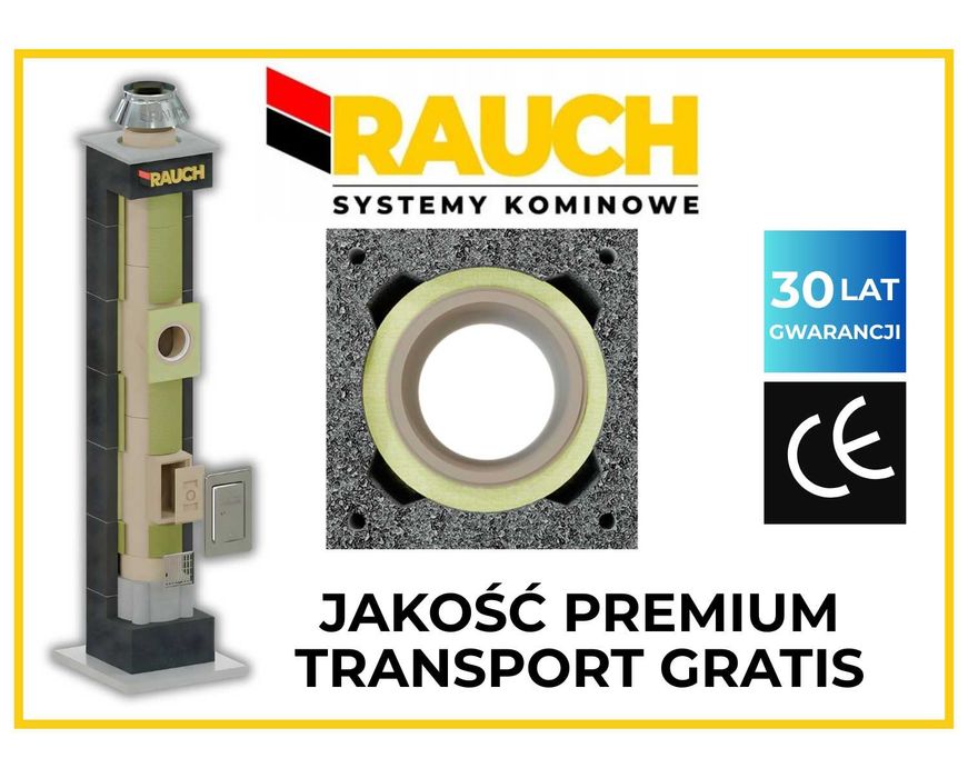 Komin S fi 200 6m Systemowy Ceramiczny RAUCH UNIWERSAL