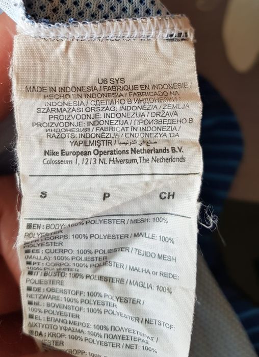 Nike Dri-Fit niebieski t-shirt sportowy w paski