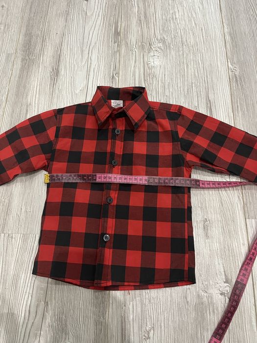 Рубашка нова дитяча червона у клітинку на хлопчика 2роки 92 розмір