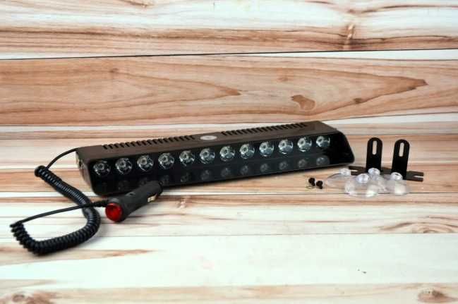 Стробоскоп в салон під лобове скло червоно-синя