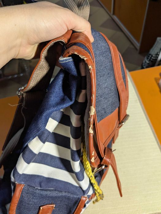 Plecak marynarski paski granatowo-białe