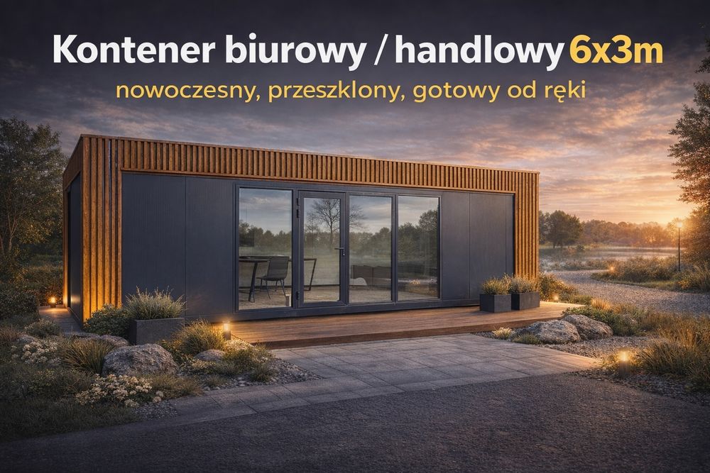 Kontener biurowy 3x7 LUBLIN sklep biuro pawilon fryzjer zaklad