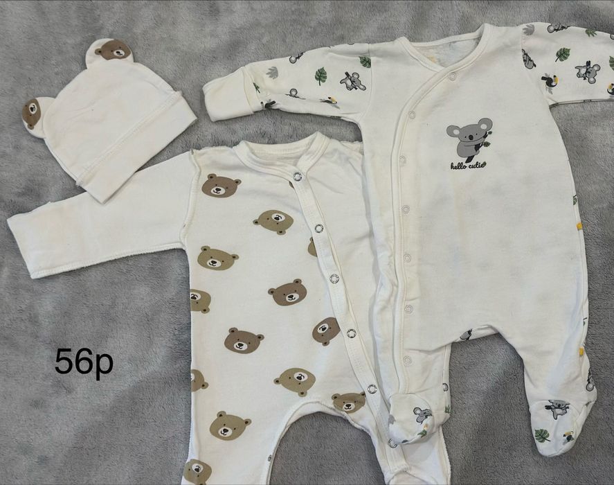 Дитячі речі 56-62р + пачка підгузків (Libero 1)