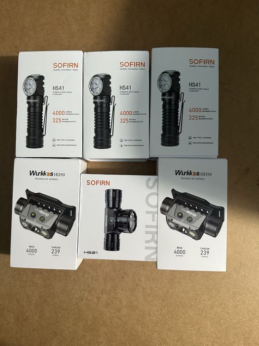 Налобний ліхтар Sofirn HS41 з АКБ 21700 usb type-c QC2.0