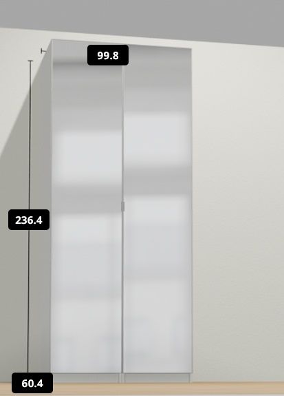 szafa PAX IKEA, 1200 zł, wys.236, szer.100, lustra