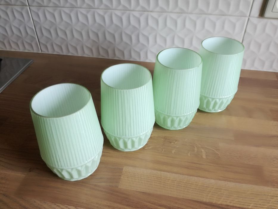 klosze prl miętowe zielone 4szt