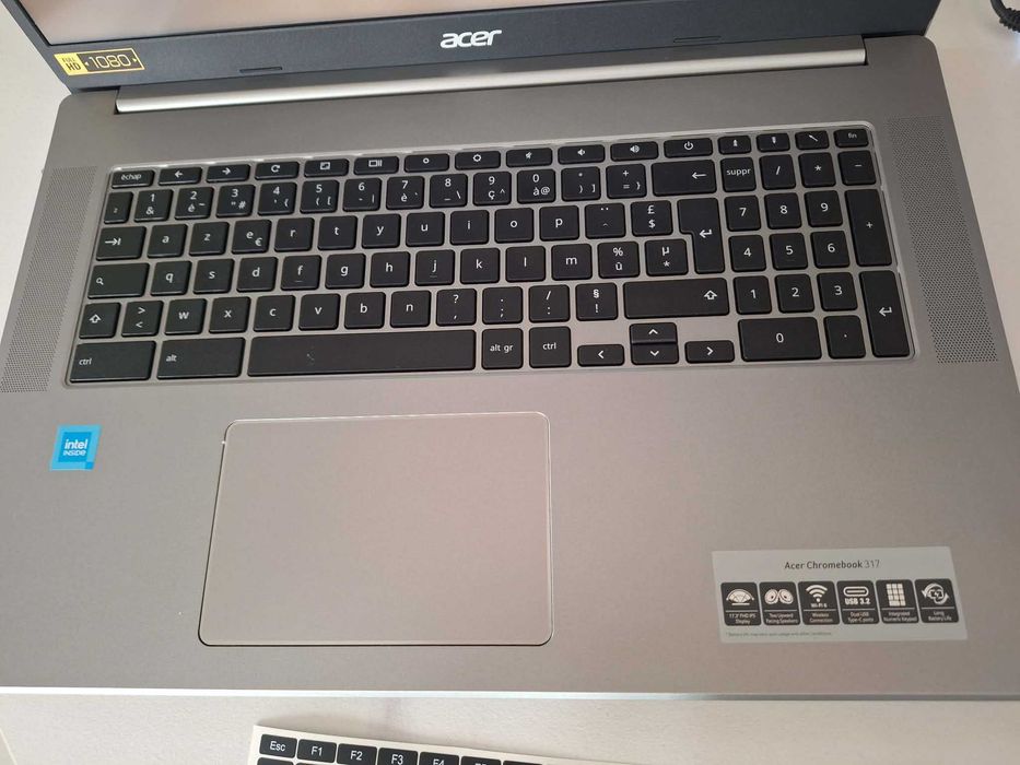 Laptop Acer chromebook 317, 8GB, SSD 128GB, celeron, 17,3'' full hd