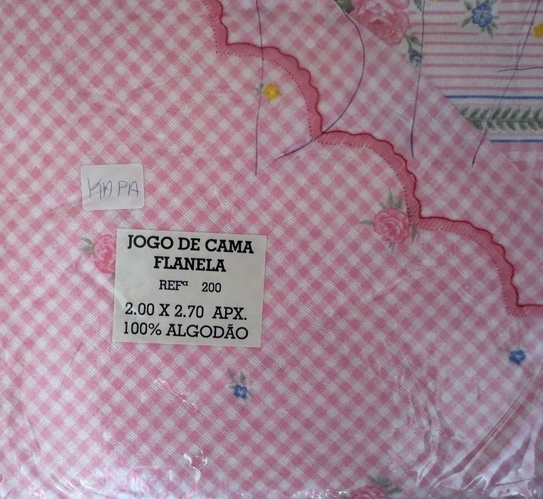 Lençóis de Flanela Rosa 100% Algodão