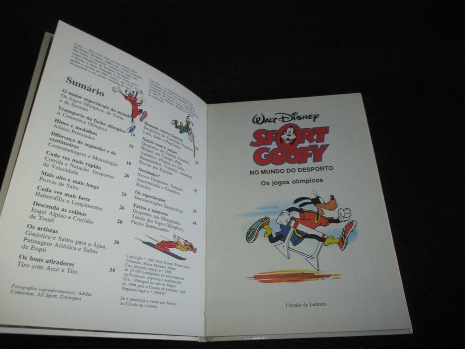 Livros Sport Goofy no Mundo do Desporto 1983
