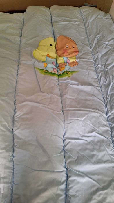 Edredão + lençol de cama de grades pintado à mão
