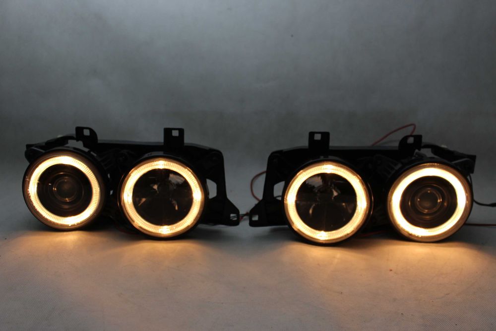 Reflektory lampy przednie przód BMW E32/E34 Angel Eyes RINGI DEPO NOWE