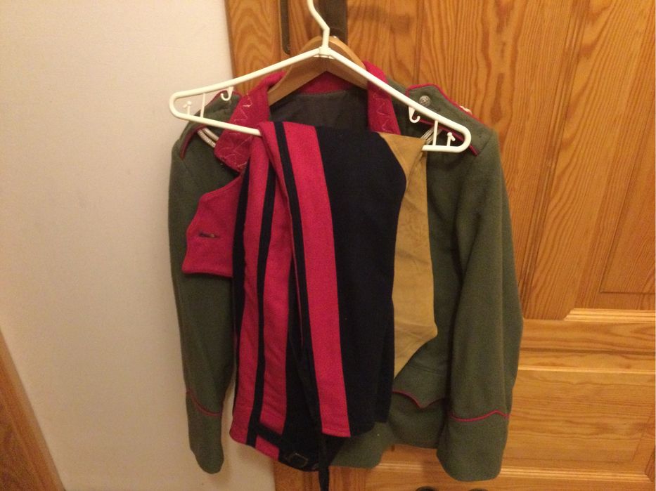 Mundur wojskowy,ułanski,1918 r,7 P.Ułanów,kurtka zima,letnia,bryczesy.