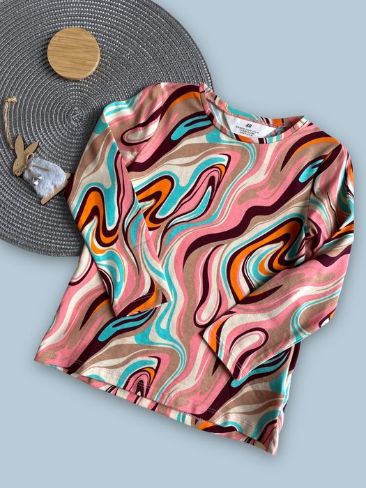 Яскравий реглан H&M лонгслив довгий рукав 3, 4, 5, 6 р