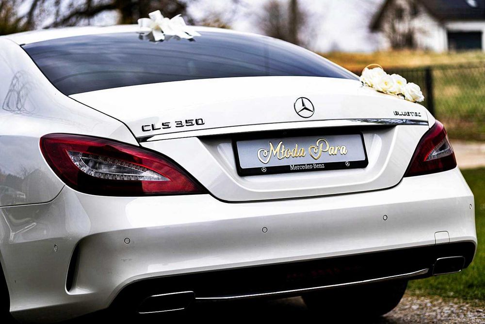 Mercedes CLS Biała Perła Samochód/Auto do Ślubu Wesele Cennik