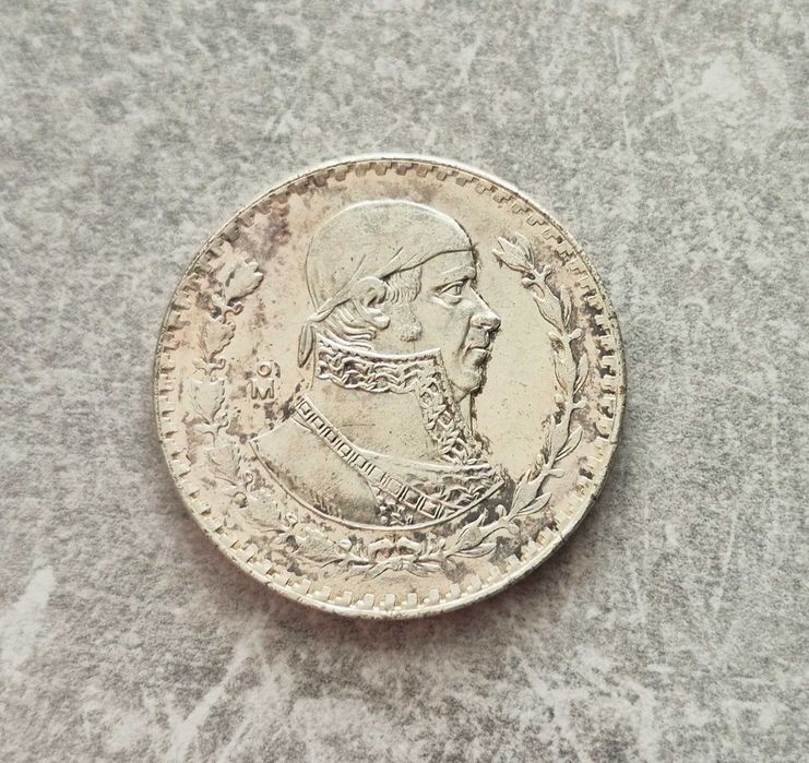 450) MEKSYK srebro - 1 Peso - 1965 r.