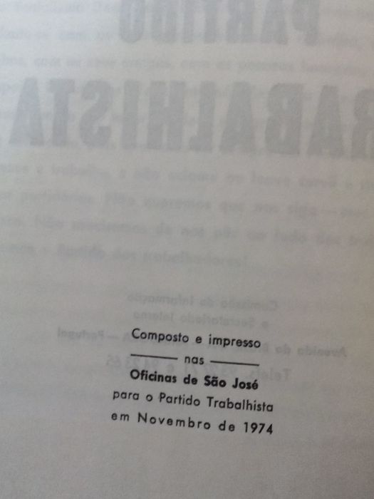 Partido Trabalhista - Declaração de Princípios