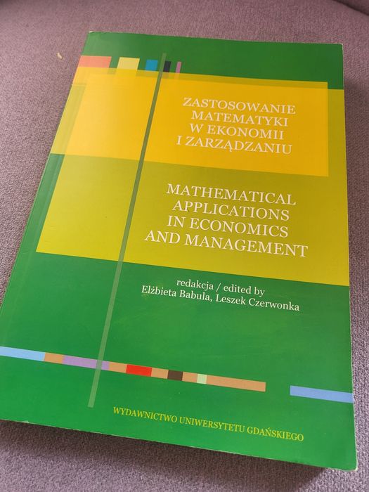 Książka zastosowanie matematyki w ekonomii i zarządzaniu