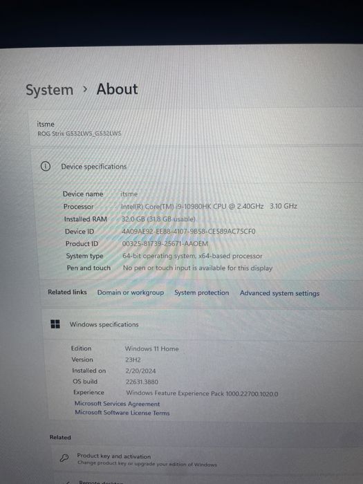 Asus ROG Strix Scar 15 G532LWS RTX 2070 Super | i9-10980HK | 32GB RAM