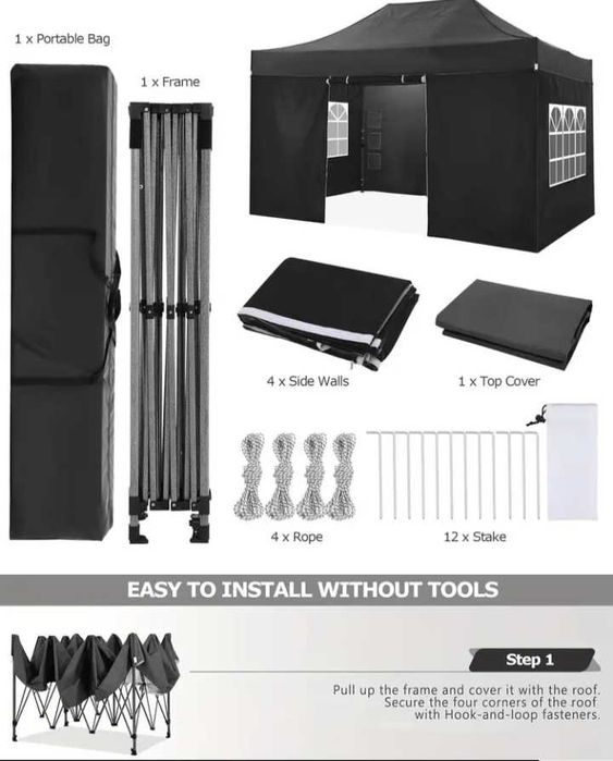 Tendas pop up 4.5x3. gama superior. Com laterais.outros tamanhos