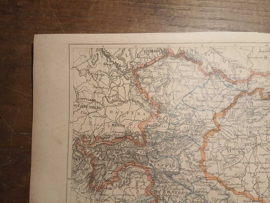 Mapa Austria-Hungria (Final Sec. XIX - Início Sec. XX)