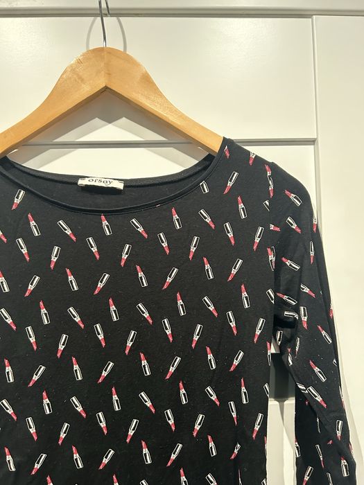 Bluzka z długim rękawem szminki