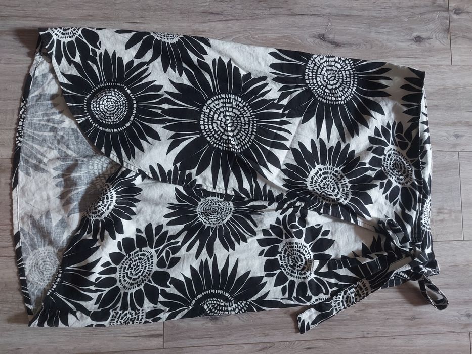 Льняная юбка на запах,  L-XL.