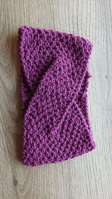 Opaska z wełny merino handmade