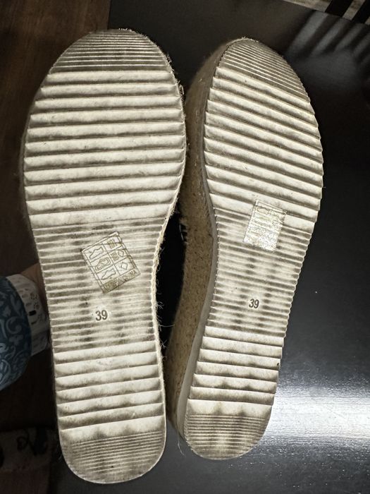 Espadryle buty czarne damskie rozmiar 39