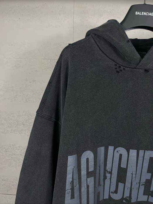 Balenciaga худи мужское оверсайз унисекс черное оригинал