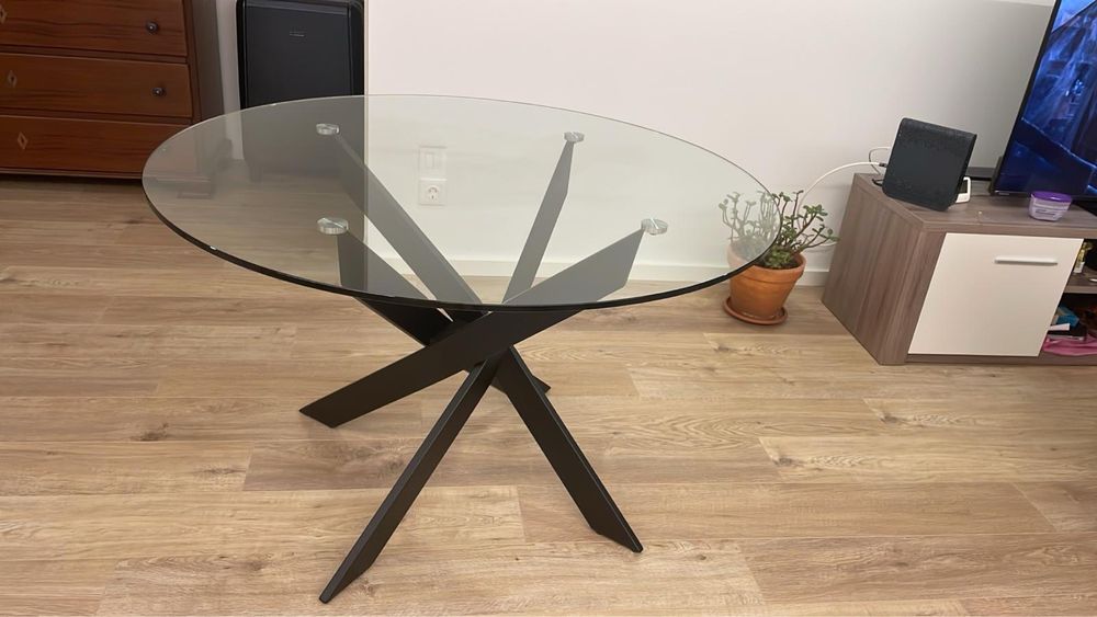 Mesa vidro redonda