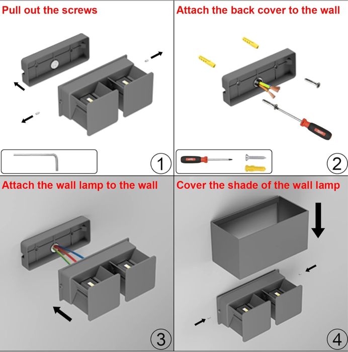 Klighten 24W lampa ścienna LED do wewnątrz/na zewnątrz 3000K