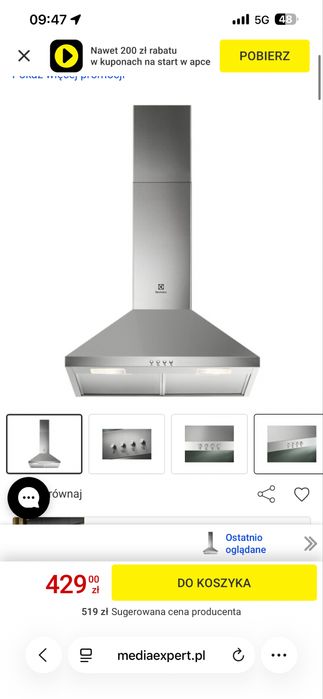 Okap Electrolux