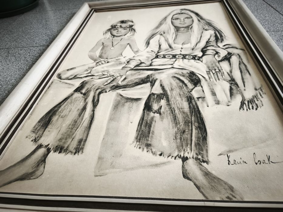 Pintura "Hippy" - Desenho de Karine Coak