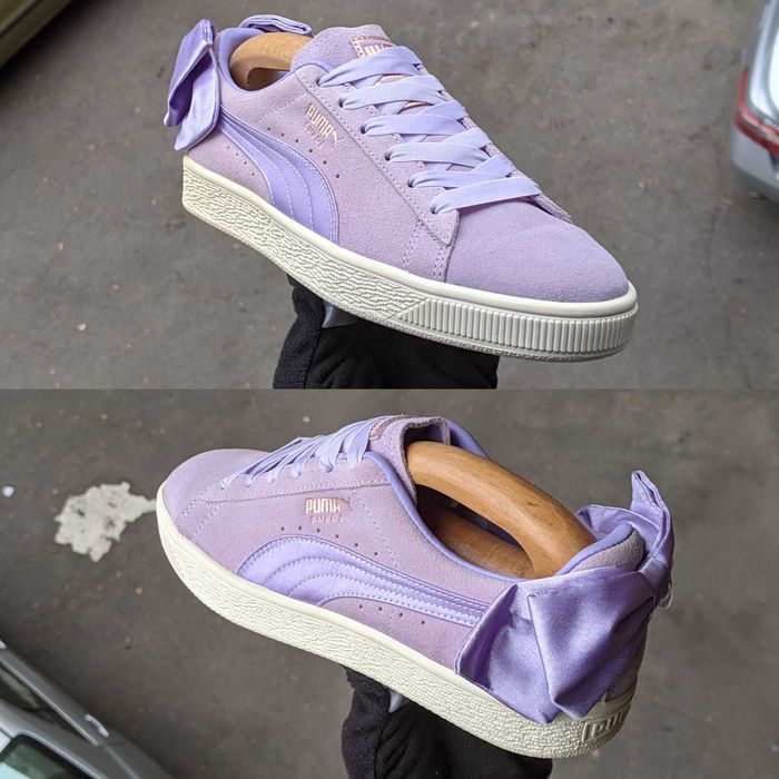 39 - Puma Suede Bow Rihanna Cat Purple Rose кеди кросівки рожеві