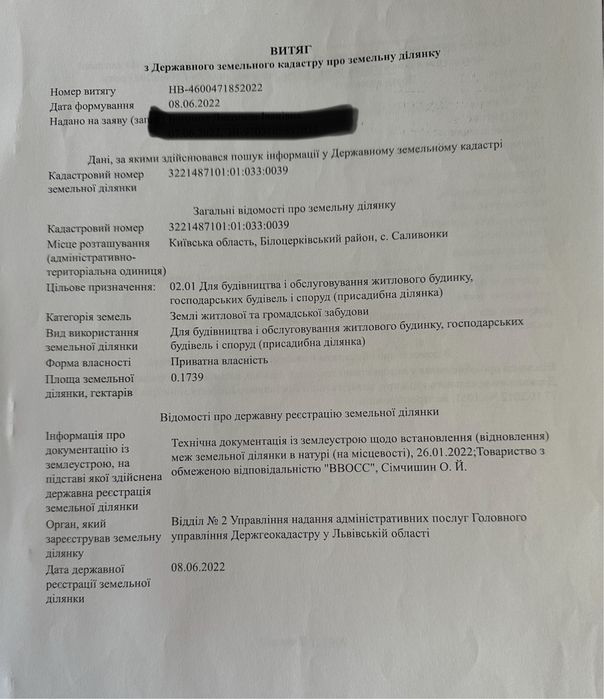 Продам земельну ділянку в с. Саливонки!