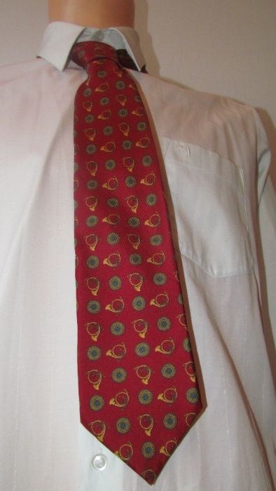 Elegancki Krawat jakich mało marki Brummell Francja 100% Jedwab nr 14