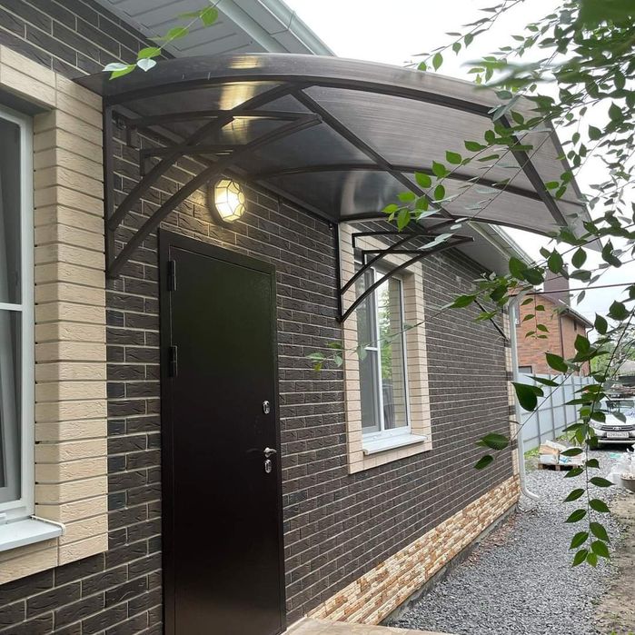 Навесы для авто,машины,автомобиля под ключ.Козырек над дверью.