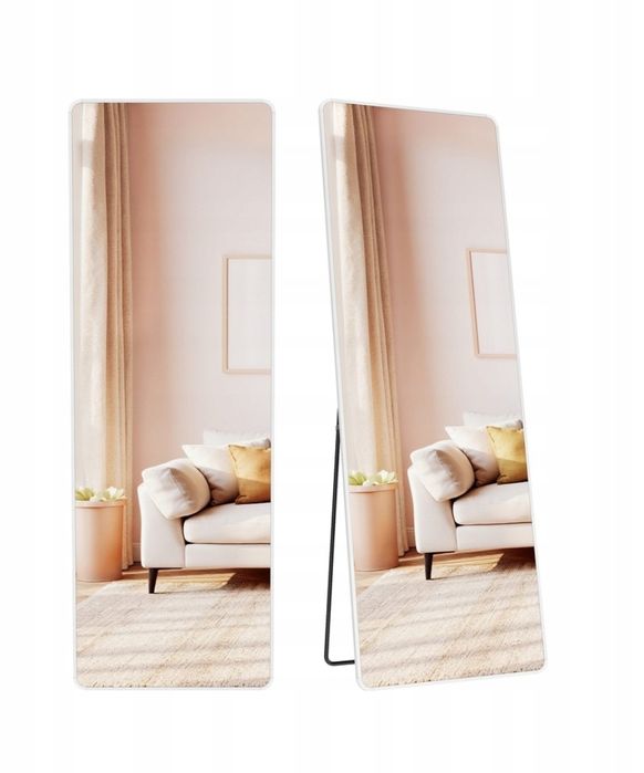 Lustro w białej ramie Songmics