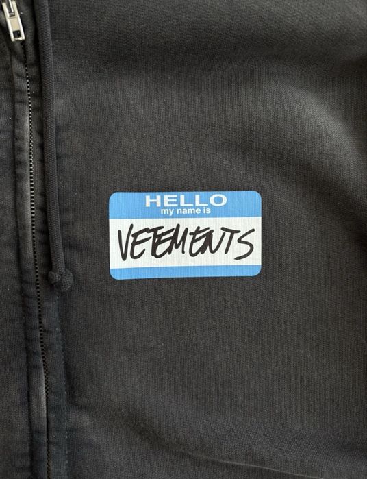 Vetements hello zip up hoodie кофта оригинал