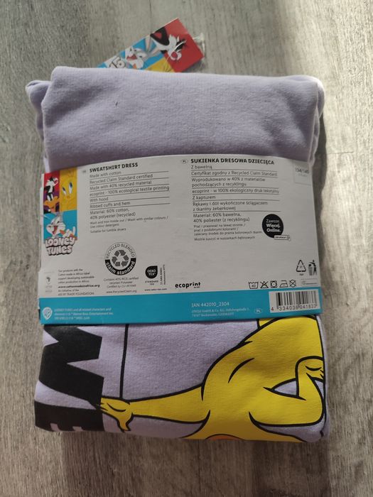 Sukienka dresowa dziecięcą rozm 134/140
