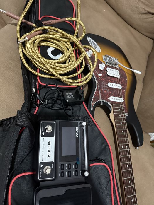 Guitarra e pedaleira
