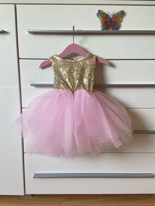 нарядное платье на 1 2 3 года плаття детское годик розовое 74 80 86 4