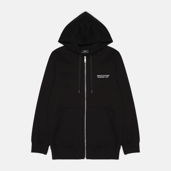 Чоловіча Кофта Зіп-Худі Armani Exchange Zip-Hoodie Чорний Black зіпка армані, зипка армани, зип армани