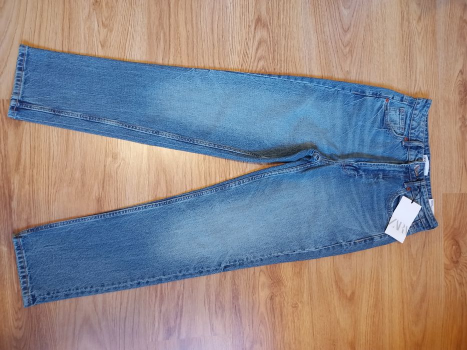 Zara nowe jeansy ankle lengh wysoki stan 34