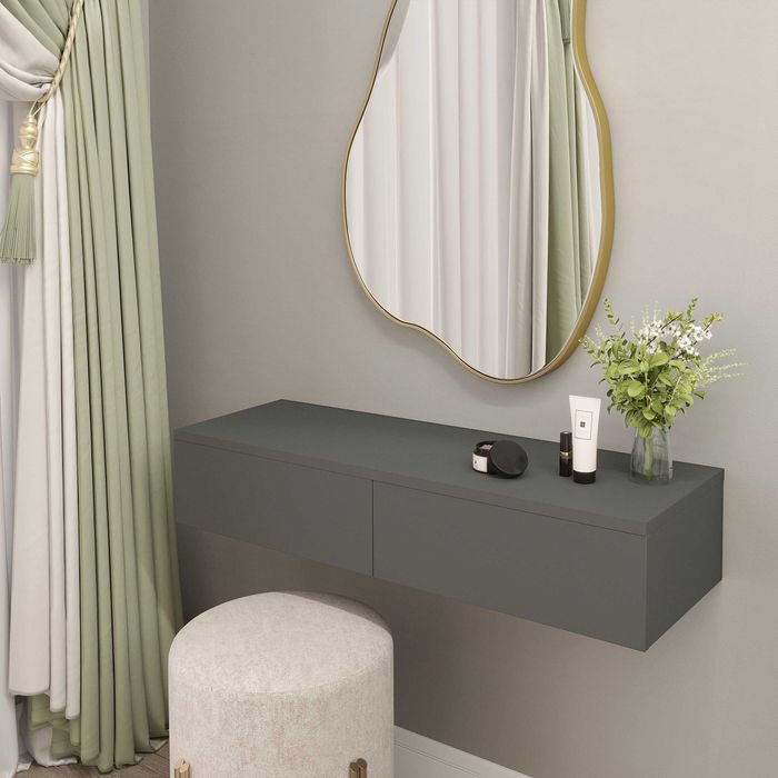 Туалетний столик, 70, 80, 92, 100см підвісний візажний стіл