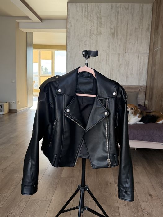 шкіряна куртка в стилі zara stradivarius bershka